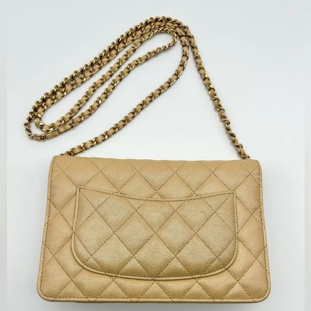 Chanel WOC 19S Iridescent Beige Caviar Leather with Gold Hardware 27xx